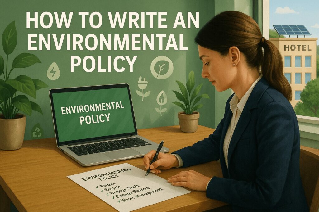 Master hotel sustainability policy creation